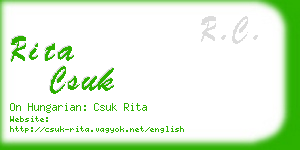 rita csuk business card